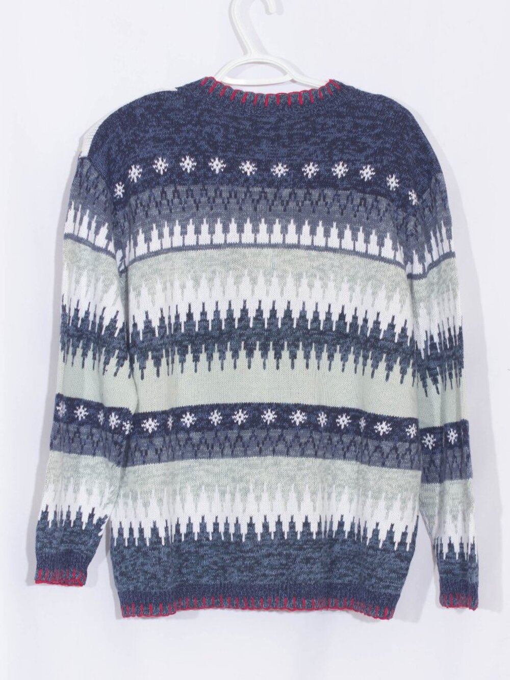 SHAVER LAKE Christmas Fisherman Coastal Grandma Embroidered Sweater Size 22/24 - Picture 2 of 7